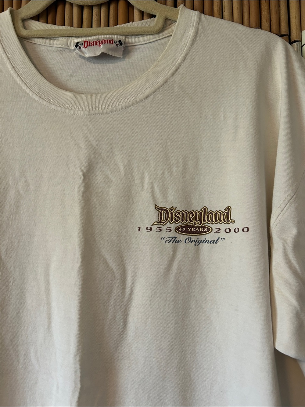Disney Cream Graphic T-Shirt with Gold & Black Logo